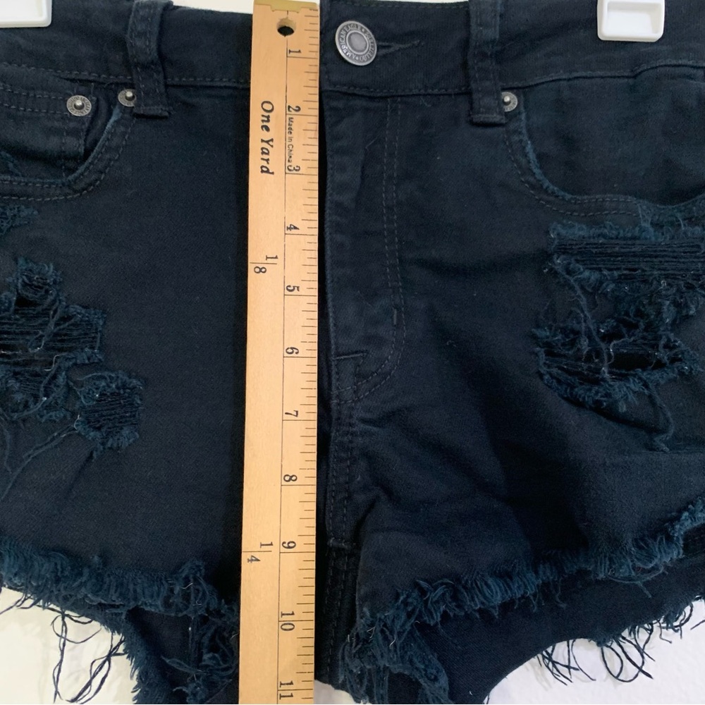American Eagle Distressed Stretch Denim Shorts Women's Size 2 Beach Summer - Picture 6 of 8